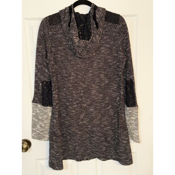 EVY'S TREE Women’s Long Sleeve Zip Front Patchwork Hoodie Sweater Size Large - Picture 5 of 6